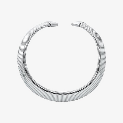 Precious Metal-Plated Brass Collar Necklace