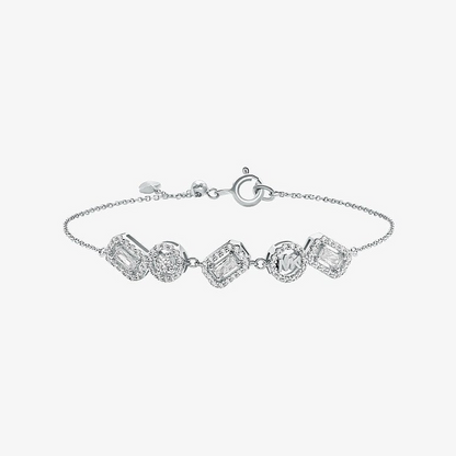Precious Metal-Plated Sterling Silver Pavé Bracelet