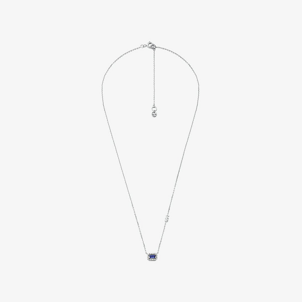 Precious Metal-Plated Sterling Silver Pavé Halo Necklace