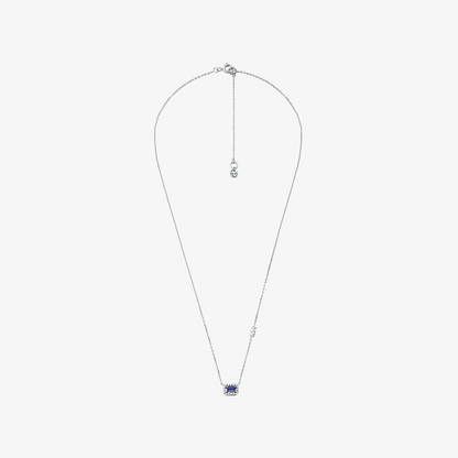 Precious Metal-Plated Sterling Silver Pavé Halo Necklace