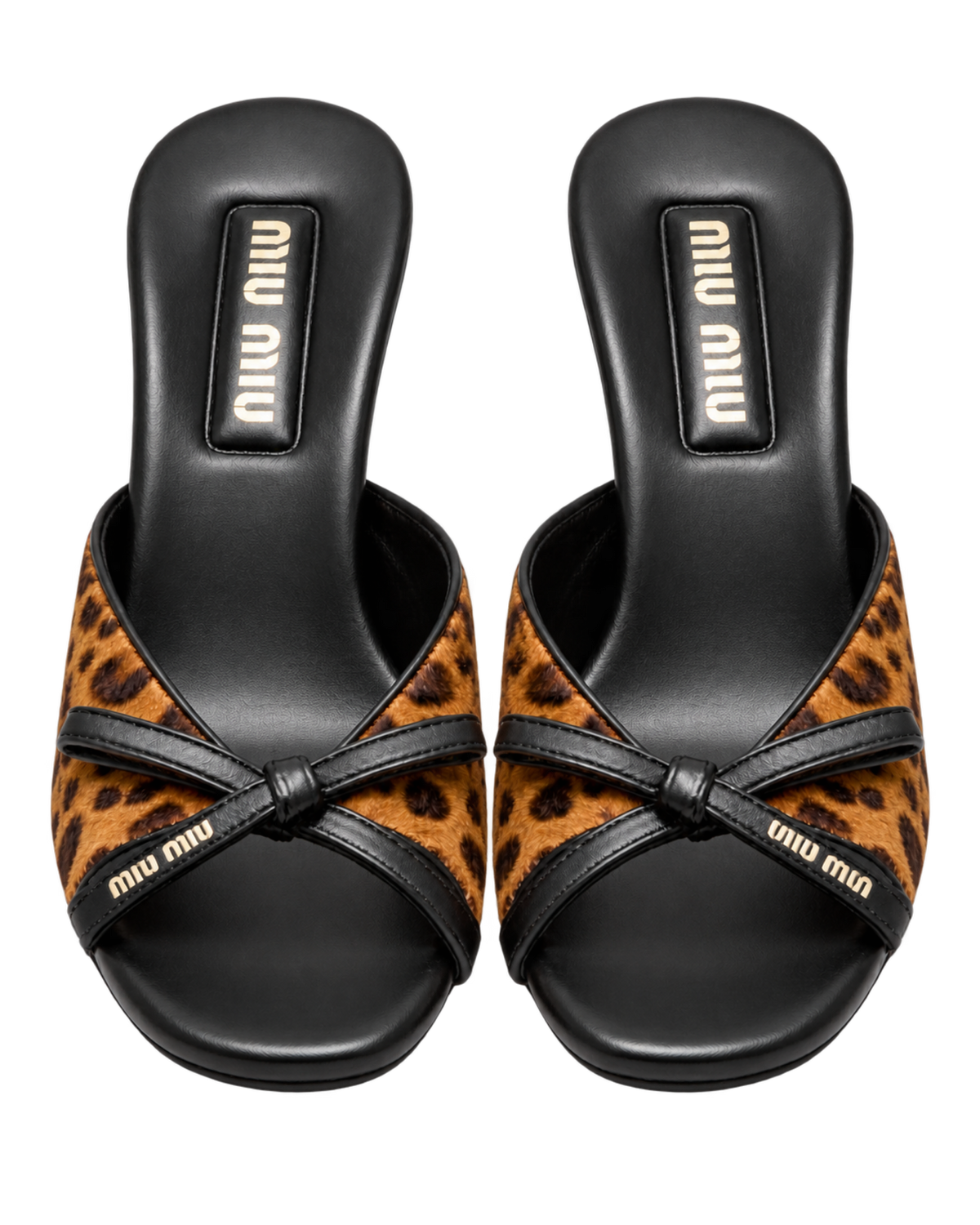 Printed leather sandals