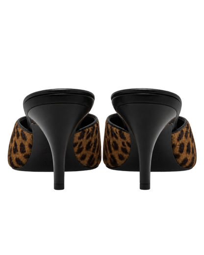 Printed leather sandals