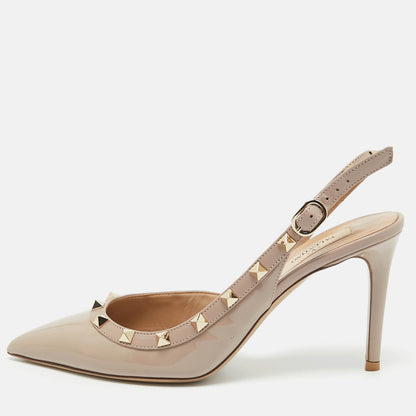 Rockstud Slingback Pumps – Neutral