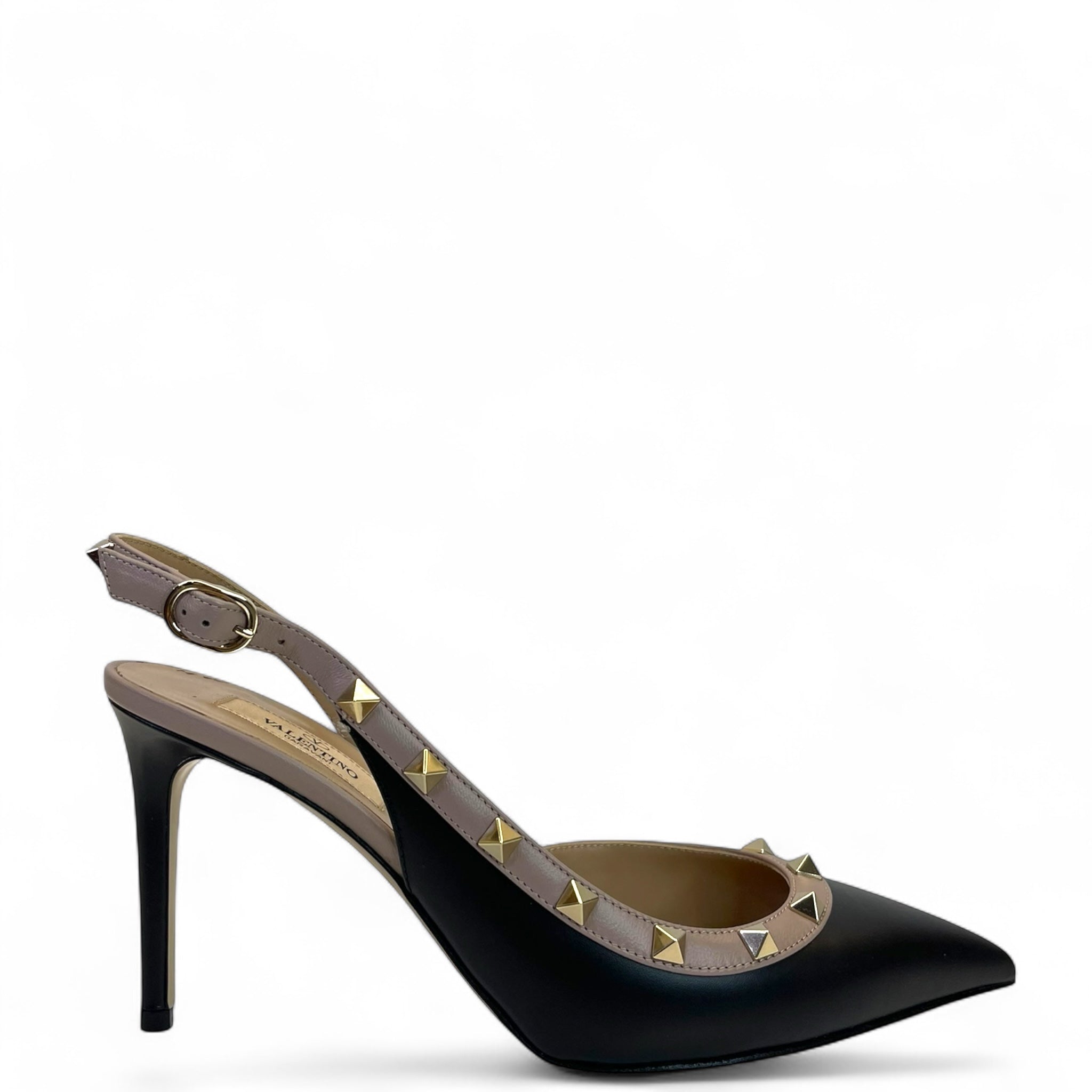Rockstud Slingback Pumps – Neutral