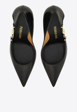 Tulip 95 F Buckle Leather Pumps – Black