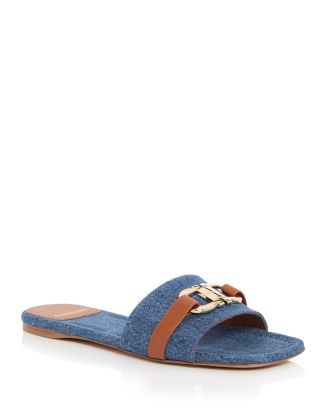 Leah Gancini Slide Sandals – Black