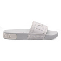 Dolce & Gabbana - Logo-Detailed Rubber Slides - White