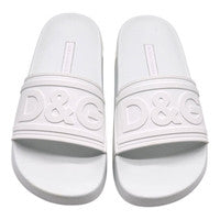 Dolce & Gabbana - Logo-Detailed Rubber Slides - White