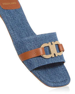 Leah Gancini Slide Sandals – Black