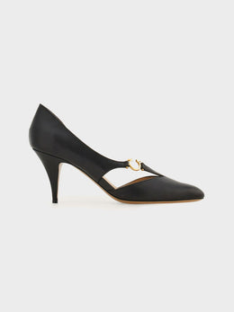 Ferragamo - Women's Gancini Logo Pumps - Black