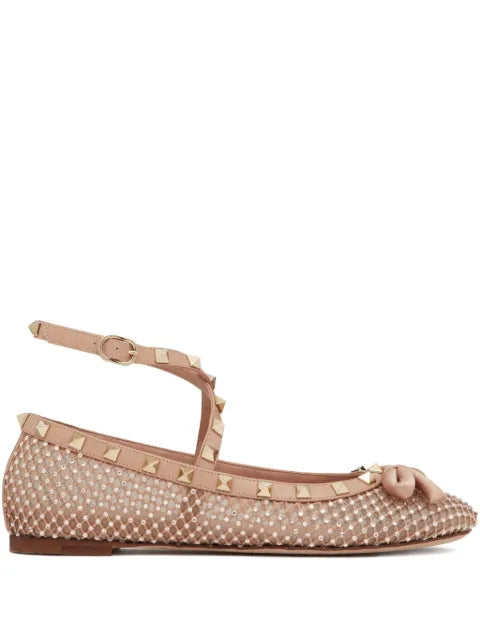 Rockstud Ballerina Shoes – Light Pink