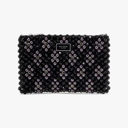 Purl Flower Beaded Mini Shoulder Bag
