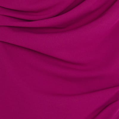 Purple Asymmetric Draped Wrap Midi Dress
