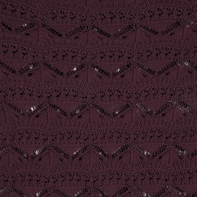 Purple Crochet Knit Boat Neck Jumper
