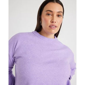 Purple Knitted Crew Neck Jumper