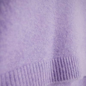 Purple Knitted Crew Neck Jumper