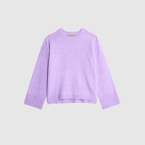 Purple Knitted Crew Neck Jumper
