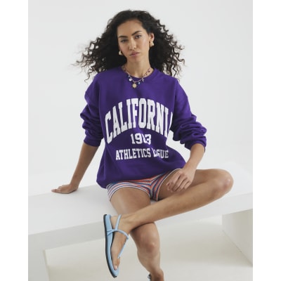 Purple Long sleeve California Sweatshirt