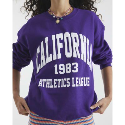 Purple Long sleeve California Sweatshirt