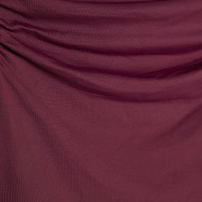 Purple Long Sleeve Ruched Drape Top
