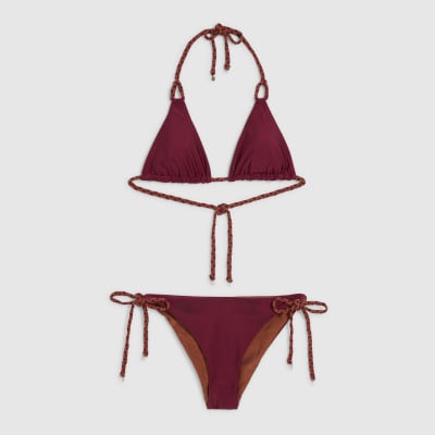 Purple Reversible Bikini Set