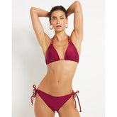 Purple Reversible Plaited Bikini Bottoms