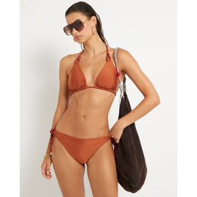 Purple Reversible Plaited Bikini Bottoms