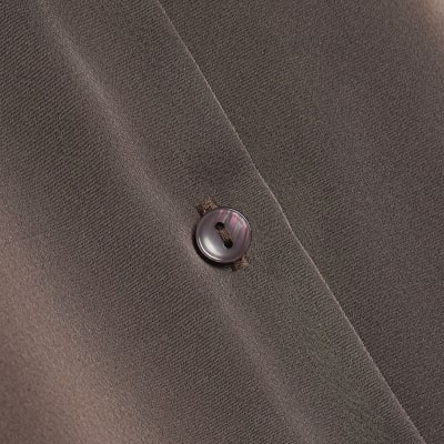 Purple Satin Short Sleeve Shirt