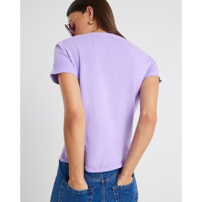 Purple Short Sleeve Blackberry Print T-shirt