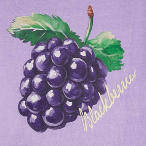 Purple Short Sleeve Blackberry Print T-shirt