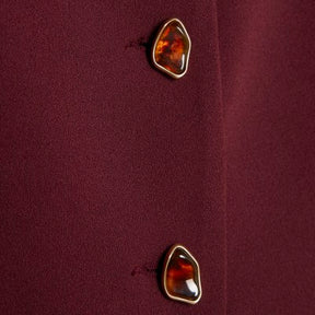 Purple Sleeveless Lapel Waistcoat