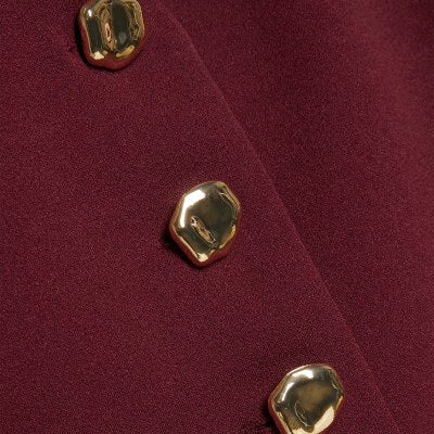 Purple Sleeveless Scarf Neck Waistcoat