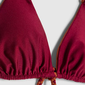 Purple Triangle Reversible Plaited Bikini top