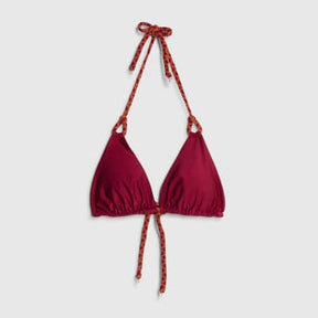 Purple Triangle Reversible Plaited Bikini top