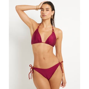 Purple Triangle Reversible Plaited Bikini top