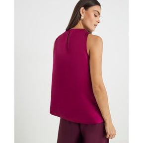 Purple Twist Strap Tank Top