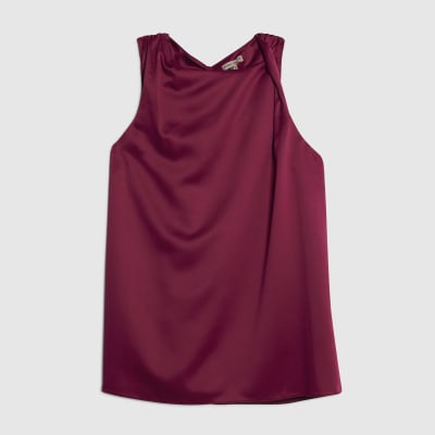 Purple Twist Strap Tank Top