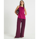 Purple Twist Strap Tank Top