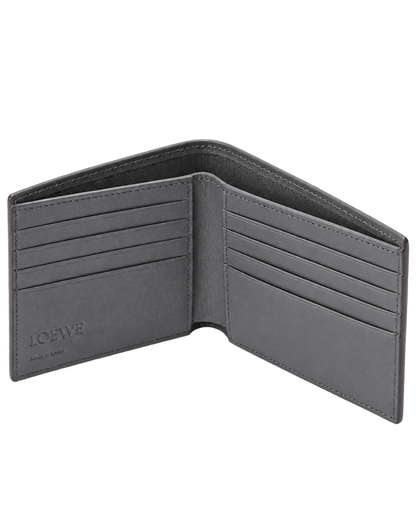 Puzzle bifold wallet in supple grained calfskin