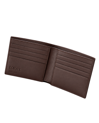 Puzzle bifold wallet in supple grained calfskin