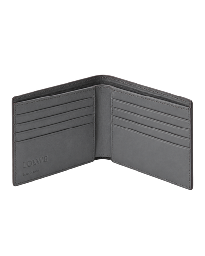 Puzzle bifold wallet in supple grained calfskin