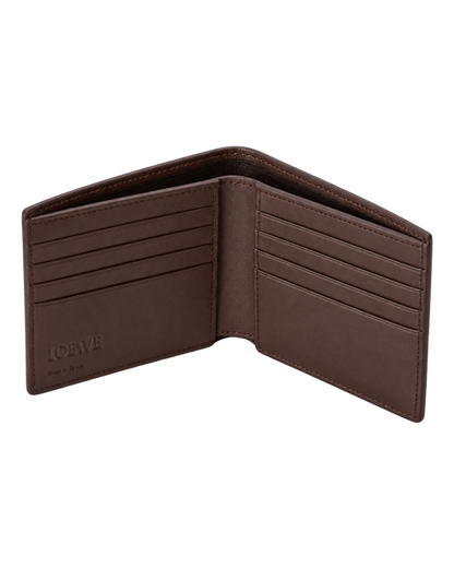 Puzzle bifold wallet in supple grained calfskin