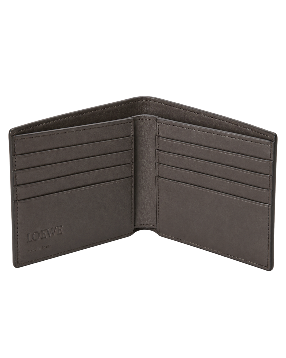 Puzzle bifold wallet in supple grained calfskin