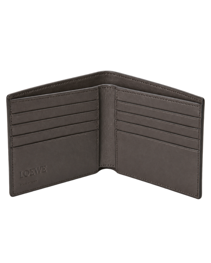 Puzzle bifold wallet in supple grained calfskin