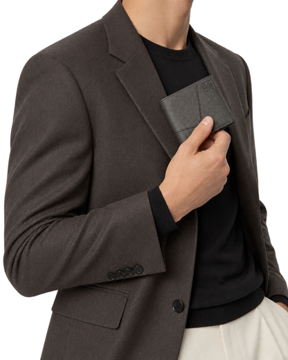 Puzzle bifold wallet in supple grained calfskin