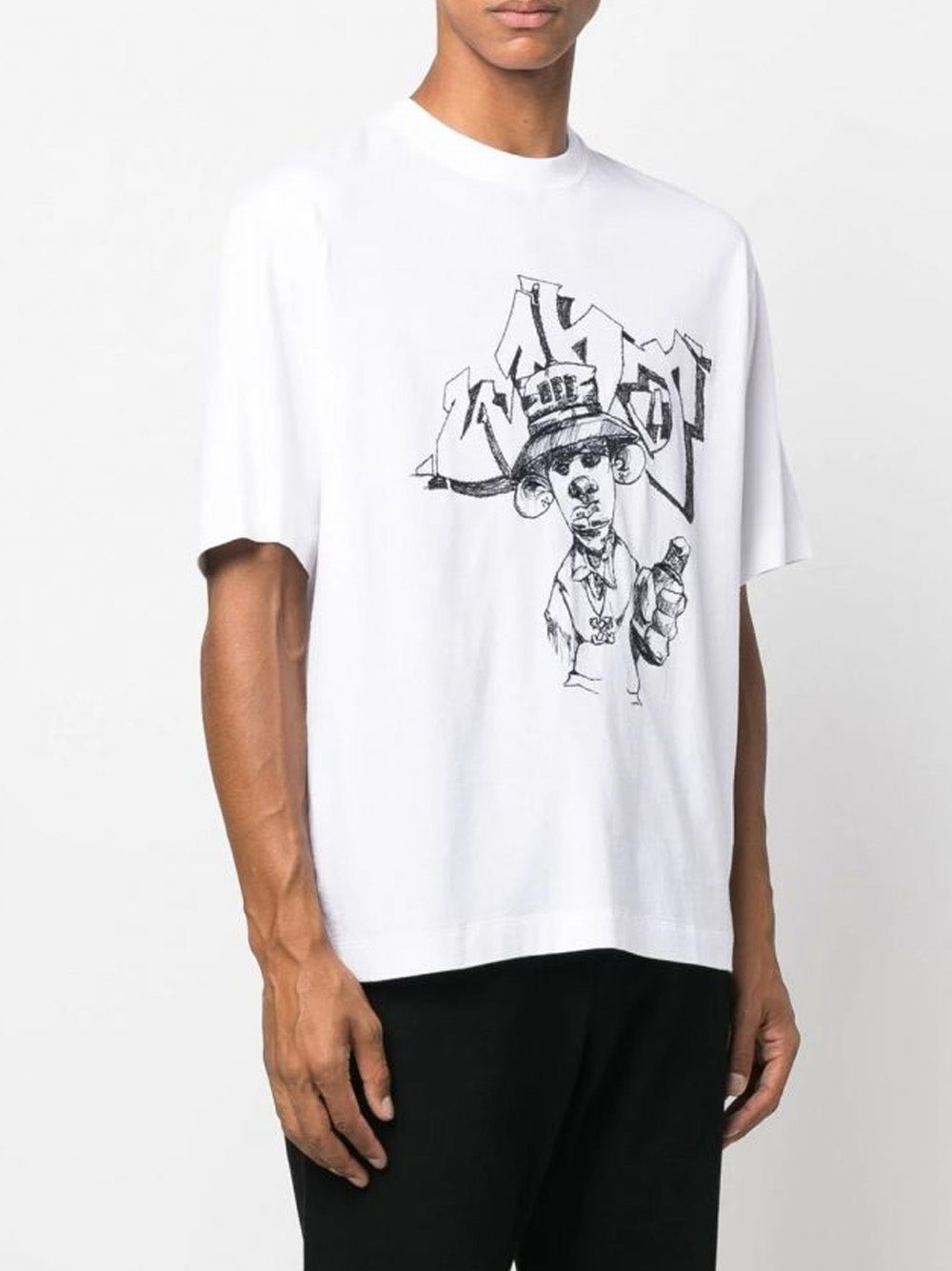 Off-White Graff Freest Over Skate Short-Sleeve T-Shirt in White