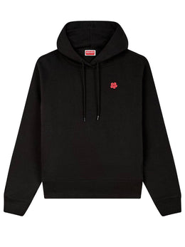 Kenzo Red Boke Flower Printed Hoodie in Black