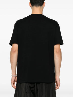 Alexander McQueen Flocked Logo T-Shirt in Black