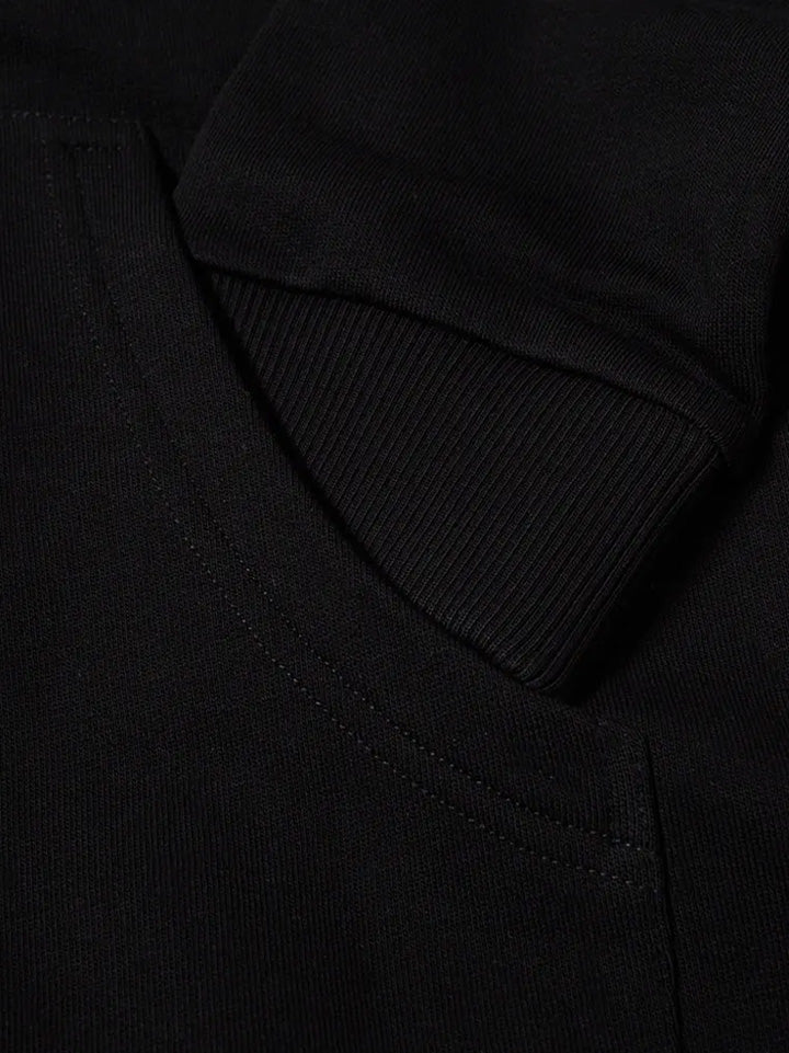 Burberry Stripe Detail Zipped Hoodie in Black