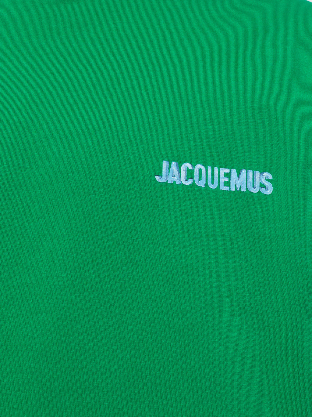 Jacquemus Le T-Shirt Gelo Print Ice Long Sleeved T-Shirt in Green